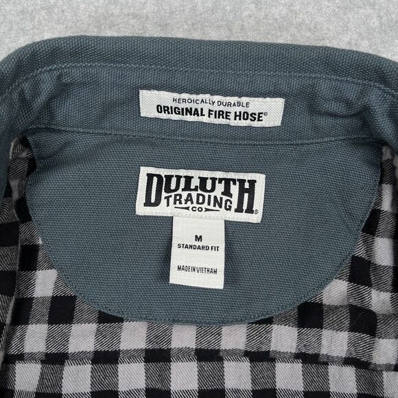 Duluth Trading Limber Jac Shacket Mens Medium Fire Hose Flannel Lined Jacket - Picture 9 of 11
